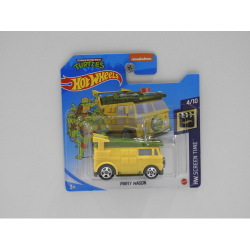 1:64 Party Wagon "Teenage Mutant Ninja Turtles" - 2021 Hot Wheels Short Card