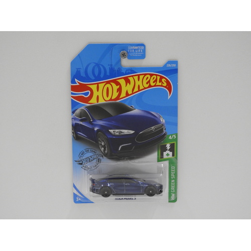 1:64 Tesla Model S - Hot Wheels 2019 Super Treasure Hunt Long Card