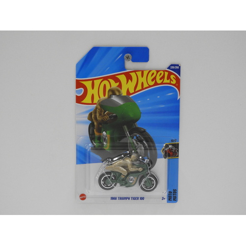 1:64 1966 Triumph Tiger 100 - Hot Wheels 2025 Treasure Hunt Long Card