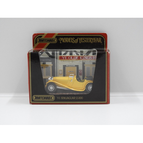 1:38 1936 Jaguar SS 100 (Yellow)