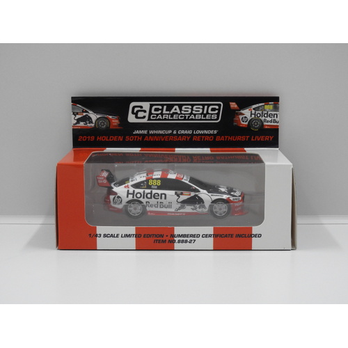 1:43 ZB Commodore -  Holden 50th Anniversary Retro Bathurst Livery (Jamie Whincup/Craig Lowndes) 2019 #888