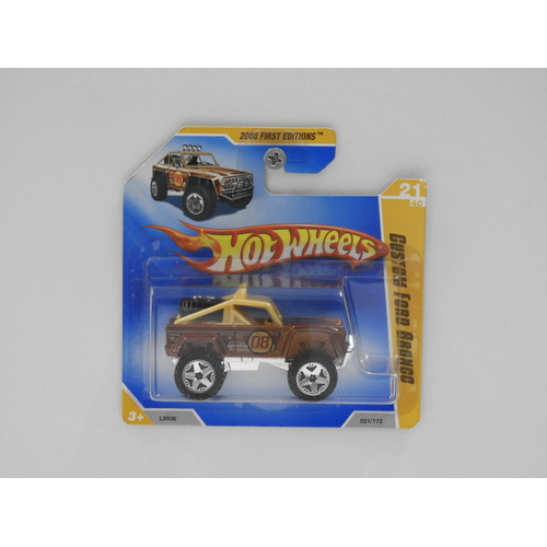 1:64 Custom Ford Bronco - 2008 Hot Wheels Short Card