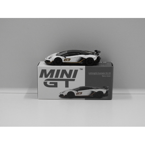 1:64 Lamborghini Aventador SVJ 63 (Bianco Asopo) (Opened, Unsealed)