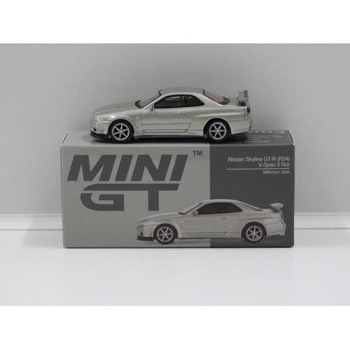 1:64 Nissan Skyline GT-R (R34) V-Spec ll Nur (Millenium Jade) (Opened, Unsealed)