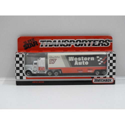 1:100 Kenworth Aerodyne Matchbox Super Star Transporters - Western Auto (Darrell Waltrip) #17