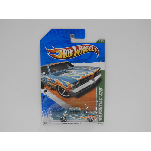 1:64 1964 Pontiac GTO - 2011 Hot Wheels Treasure Hunt Long Card