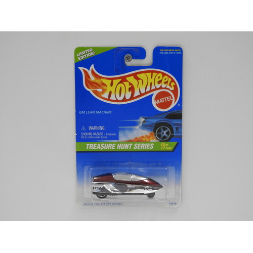 1:64 GM Lean Machine - 1997 Hot Wheels Treasure Hunt Long Card