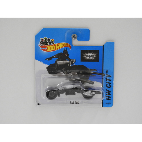 1:64 Bat-Pod - Hot Wheels Short Card "Batman The Dark Knight Trilogy"