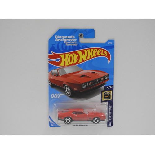 1:64 1971 Mustang Mach 1 James Bond 007 "Diamonds Are Forever" - 2019 Hot Wheels Long Card