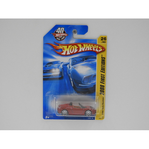 1:64 2008 Tesla Roadster - 2008 Hot Wheels Long Card