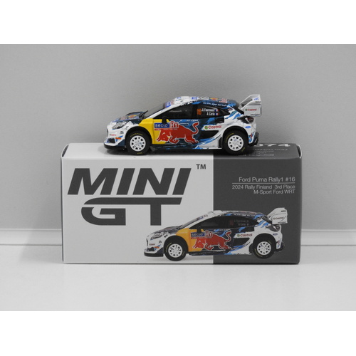 1:64 Ford Puma Rally1 - 2024 Rally Finland 3rd Place M-Sport Ford WRT #16 (Opened, Unsealed)