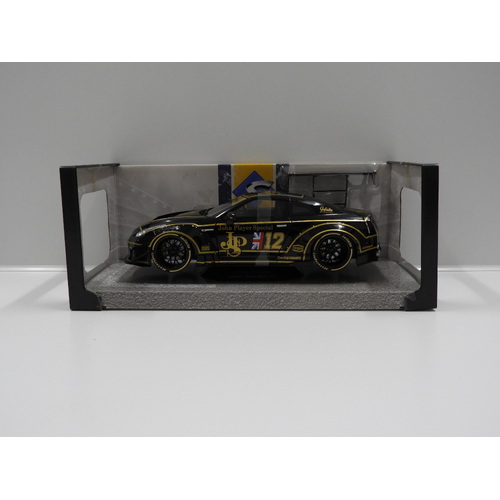 1:18 Nissan GT-R (R35) with Body Kit Type 2 (Black/Gold) "JPS"