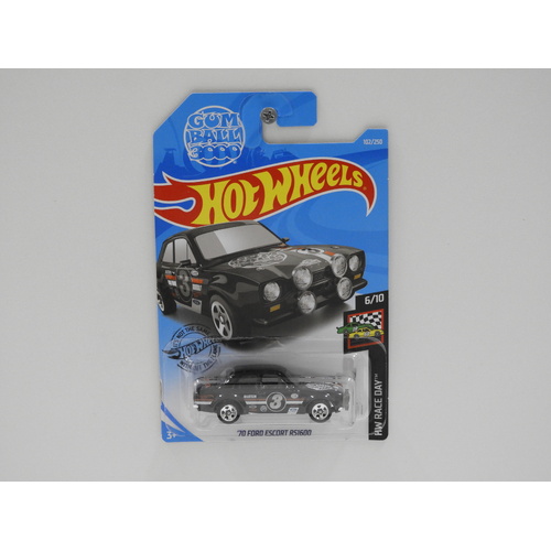 1:64 1970 Ford Escort RS1600 - 2019 Hot Wheels Long Card "Gum Ball 3000 HW Race Day" #3