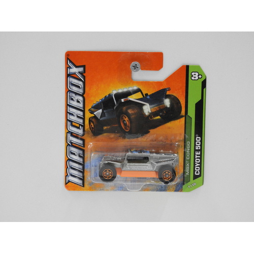 1:64 Coyote 500 (Silver/Orange) - Matchbox Short Card