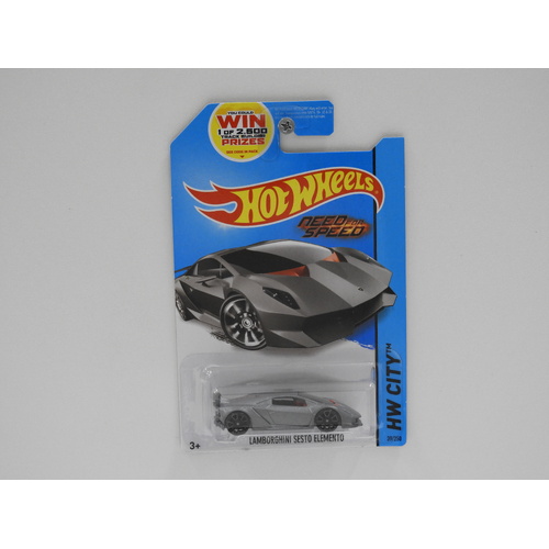 1:64 Lamborghini Sesto Elemento "Need For Speed" - 2014 Hot Wheels Long Card