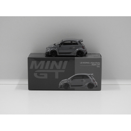 1:64 Abarth 595 LB-Works x Abas Works (Grey) (Opened, Unsealed)