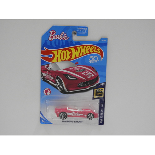 1:64 2014 Corvette Stingray "Barbie" - 2018 Hot Wheels Long Card