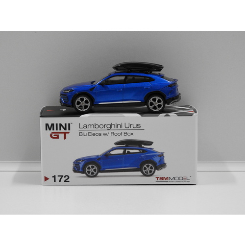 1:64 Lamborghini Urus (Blue Eleos with Roof Box)