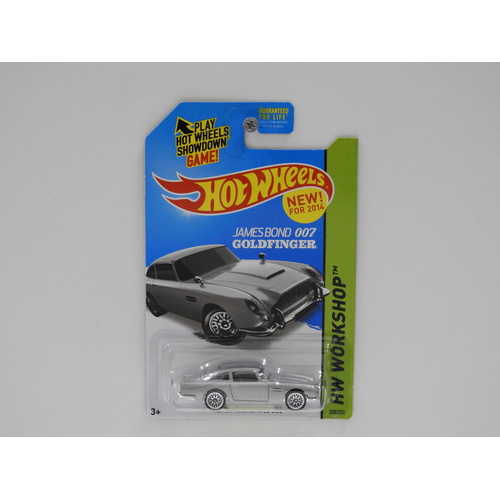 1:64 1963 Aston Martin DB5 - Hot Wheels Long Card James Bond "Goldfinger"