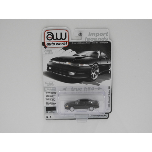 1:64 1990 Mitsubishi Eclipse GSX (Kalapana Black) "Import Legends"