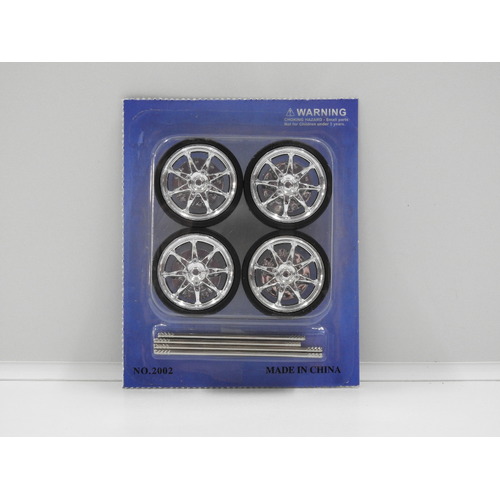 1:24 / 1:18 Wheel & Tyre Set (Chrome)