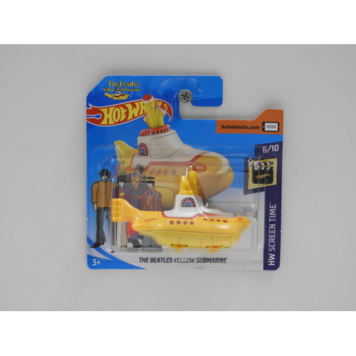 1:64 The Beatles Yellow Submarine "The Beatles" - 2018 Hot Wheels Short Card