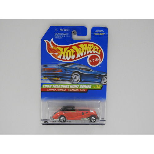 1:64 Mercedes 540K - 1999 Hot Wheels Treasure Hunt Long Card
