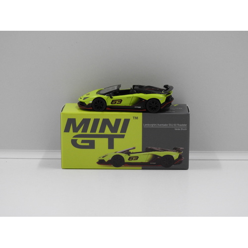 1:64 LamborghiniAventador SVJ 63 Roadster (Verde Shock) (Opened, Unsealed)