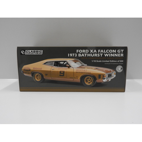 1:18 Ford XA GT Falcon - 1973 Bathurst Winner (Moffat/Geoghegan) #9 "50th Anniversary Gold Livery"