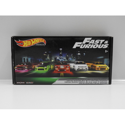 1:64 Hot Wheels Premium 5 Car Box Set - Fast & Furious "Fast Rewind"