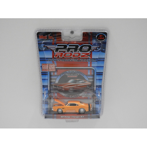1:64 1969 Dodge Charger R/T (Orange) "Maisto Pro Rodz"