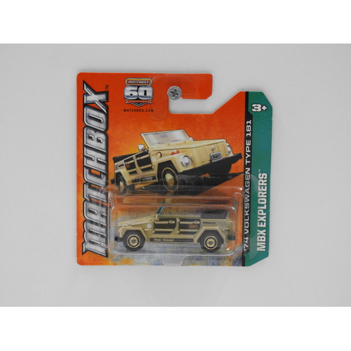 1:64 1974 Volkswagen Type 181 (Brown/Black) - Matchbox Short Card