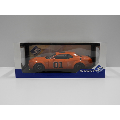 1:18 2023 Dodge Challenger R/T Scat Pack Widebody "Hazzard Tribute"