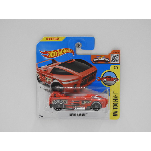 1:64 Night Burner - 2016 Hot Wheels Treasure Hunt Short Card