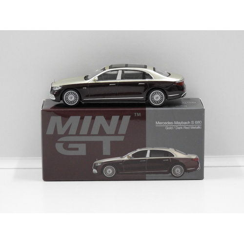1:64 Mercedes-Maybach S 680 (Gold/Dark Red Metallic) (Opened, Unsealed)