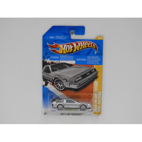 1:64 Delorean - Hot Wheels Long Card "Back To The Future Time Machine"
