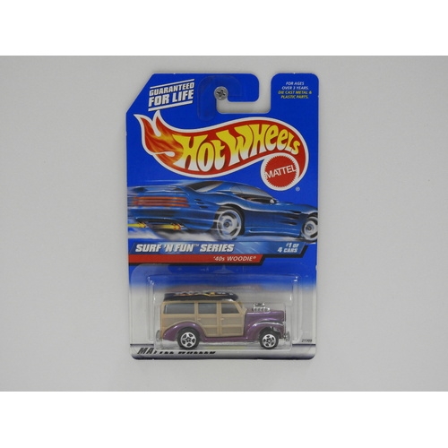 1:64 1940's Woodie - 1999 Hot Wheels Long Card