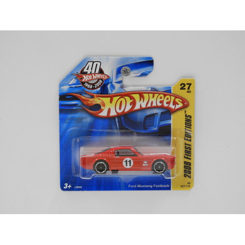 1:64 Ford Mustang Fastback - 2008 Hot Wheels Short Card