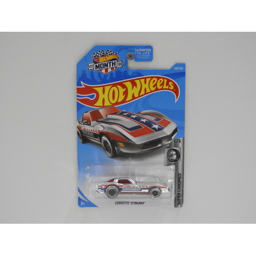1:64 Corvette Stingray - Hot Wheels 2019 Treasure Hunt Long Card